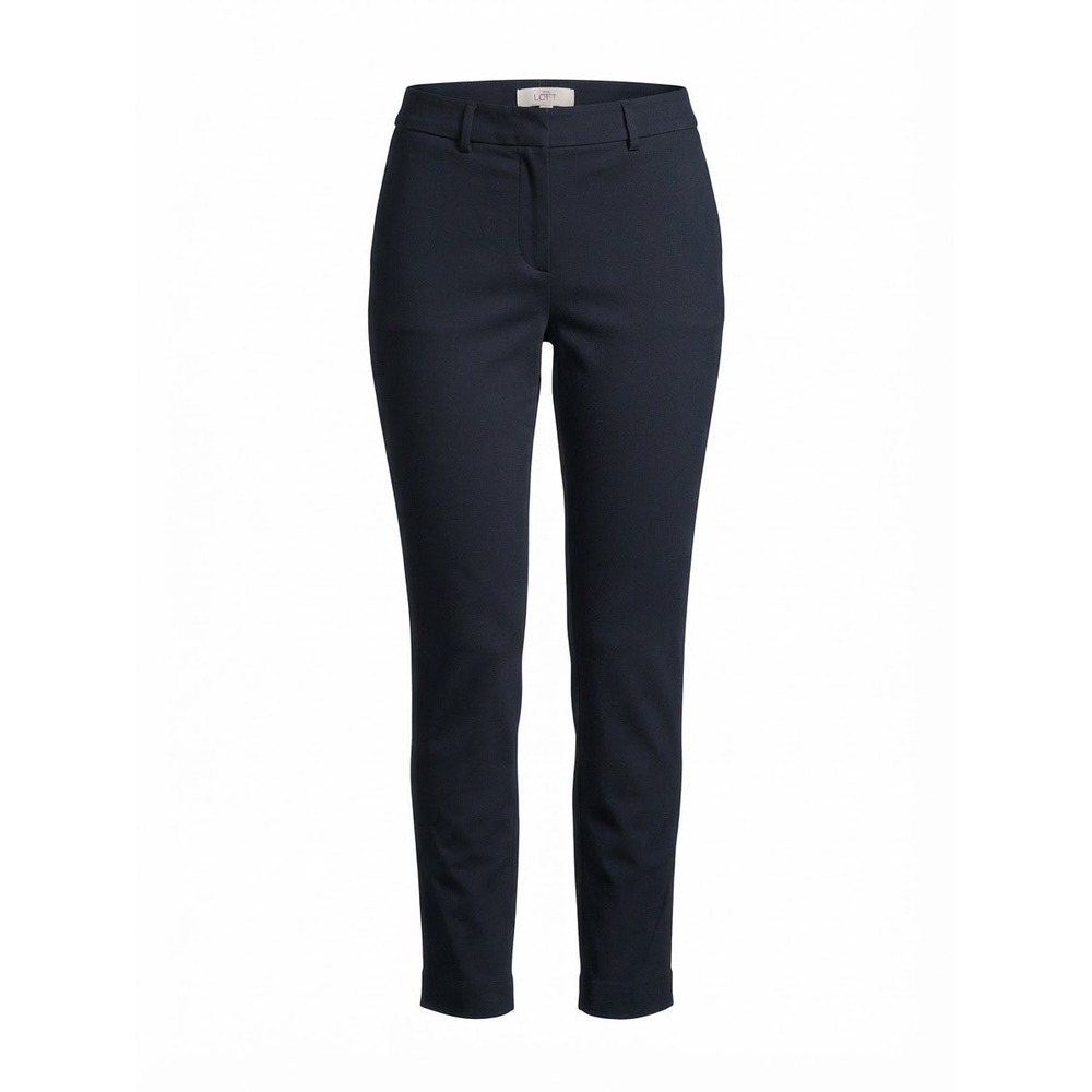 LOFT Navy Blue Ankle Trousers Womens Size 2 Tapered Workwear Pants Good